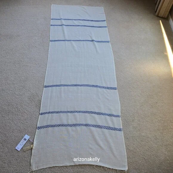 NWT Eileen Fisher Handloomed Ethiopian Artisan Cotton Scarf - Picture 16 of 16